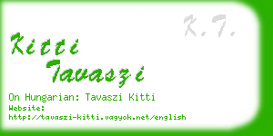 kitti tavaszi business card